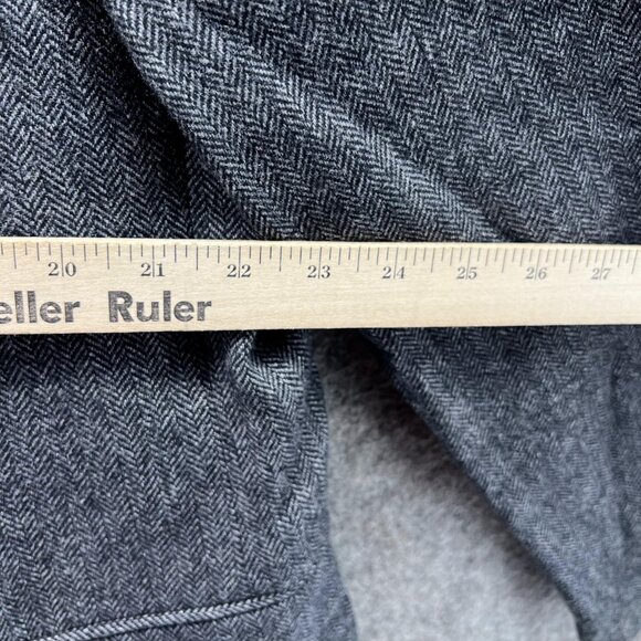 Tommy Hilfiger Blazer Men 46R Gray Suit Dress Jacket Wool Sports herringbone - Picture 7 of 12